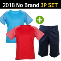 No Brand 여름하복세트 3pcs/ 쿨T(레드 or 스카이)/쿨바지/T-셔츠/어린이날선물/단체T셔츠