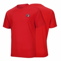 휠라 베이직 티셔츠 TK2-TSF1035U/RED/레드/빨간티/FILA/반팔 티셔츠/반팔티/휠라티/라운드티/반팔티