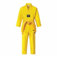 FILA color Dobok 휠라 태권도복 색도복 컬러도복 옐로우 80-130호 어린이용 띠미포함
