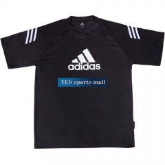 Adidas 팀 라운드 성인 T-셔츠/흑색/아디다스 티셔츠